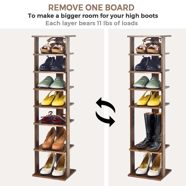 Floating Shoe Rack Up to 7 tiers – Crafted of Light and Lumber