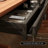 Solid wood electric height-adjustable desk with drawers-553788645