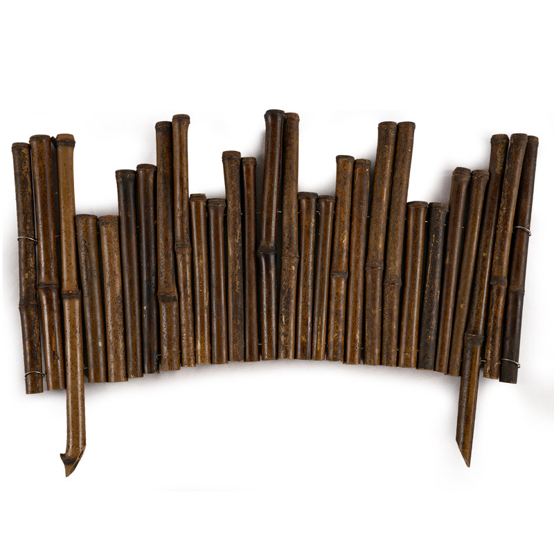 Bordure en bambou noir naturel 0,65 pi * 2 pi