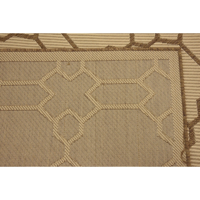 Tapis intérieur / extérieur beige Genevieve, Rectangle 2 pi 2 po x 3 pi 1 po