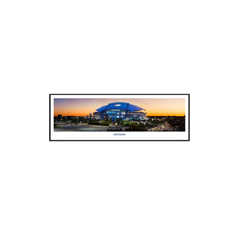 Photo panoramique NFL AT&T Stadium, H 13,75 po x l 40,25 po x P 0,88 po, Blanc