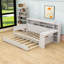 Lit de jour avec couchette, tablettes de rangement et bureau d'étude-617255539-617255549