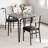 Cineraria Solid Wood Solid Wood Top Four Leg Dining Set-2147123007-2147122977-2147123006