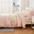3 Piece Pink Ruffled Comforter Set, Soft Microfiber All Season Bedding, Vintage French Country Style-125902253-125902250