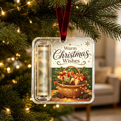 Décoration de Noël, Ornement de Noël en argent, Le Père Noël vous a apporté quelques billets, Ornement acrylique à suspendre au sapin de Noël, Cadeau de Noël pour les enfants et la famille