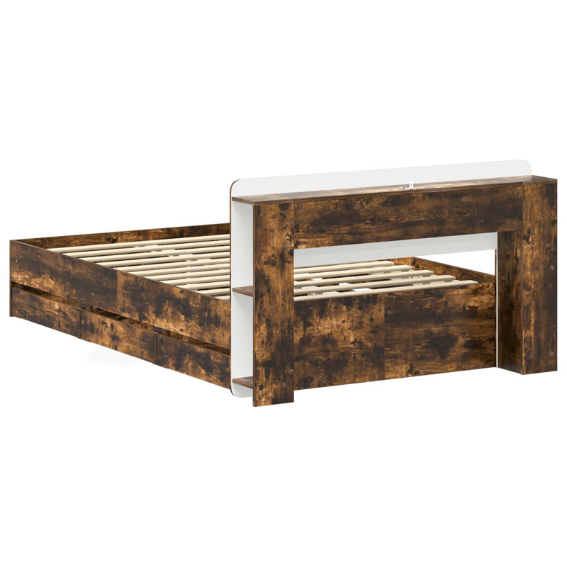Bed Frame, Small Double (4'), Smoked Oak