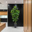 72" Faux Fiddle Leaf Fig Tree In Black Planter-1333972120