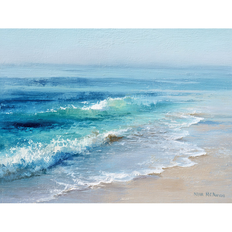 Soft Coast Wave Wrapped Canvas Wall Art