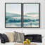 «Misty Clouds Mountain Range Forest Nature Landscape», impression sur toile, 2 pièces-92285685-92285686