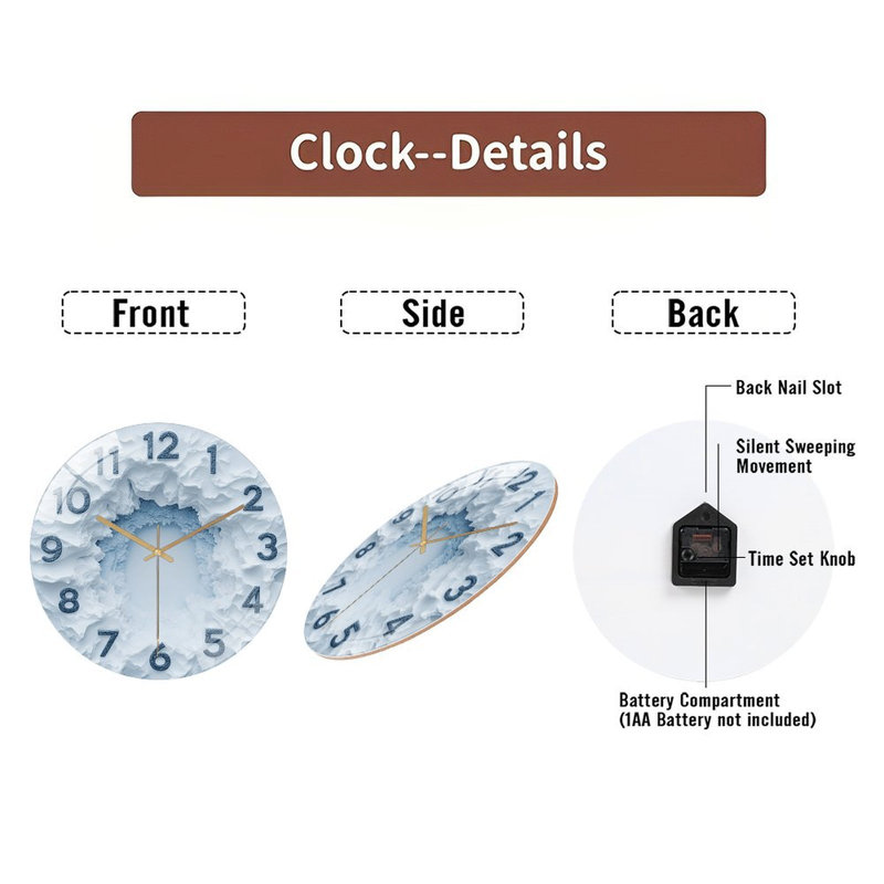 Horloge murale 12 po