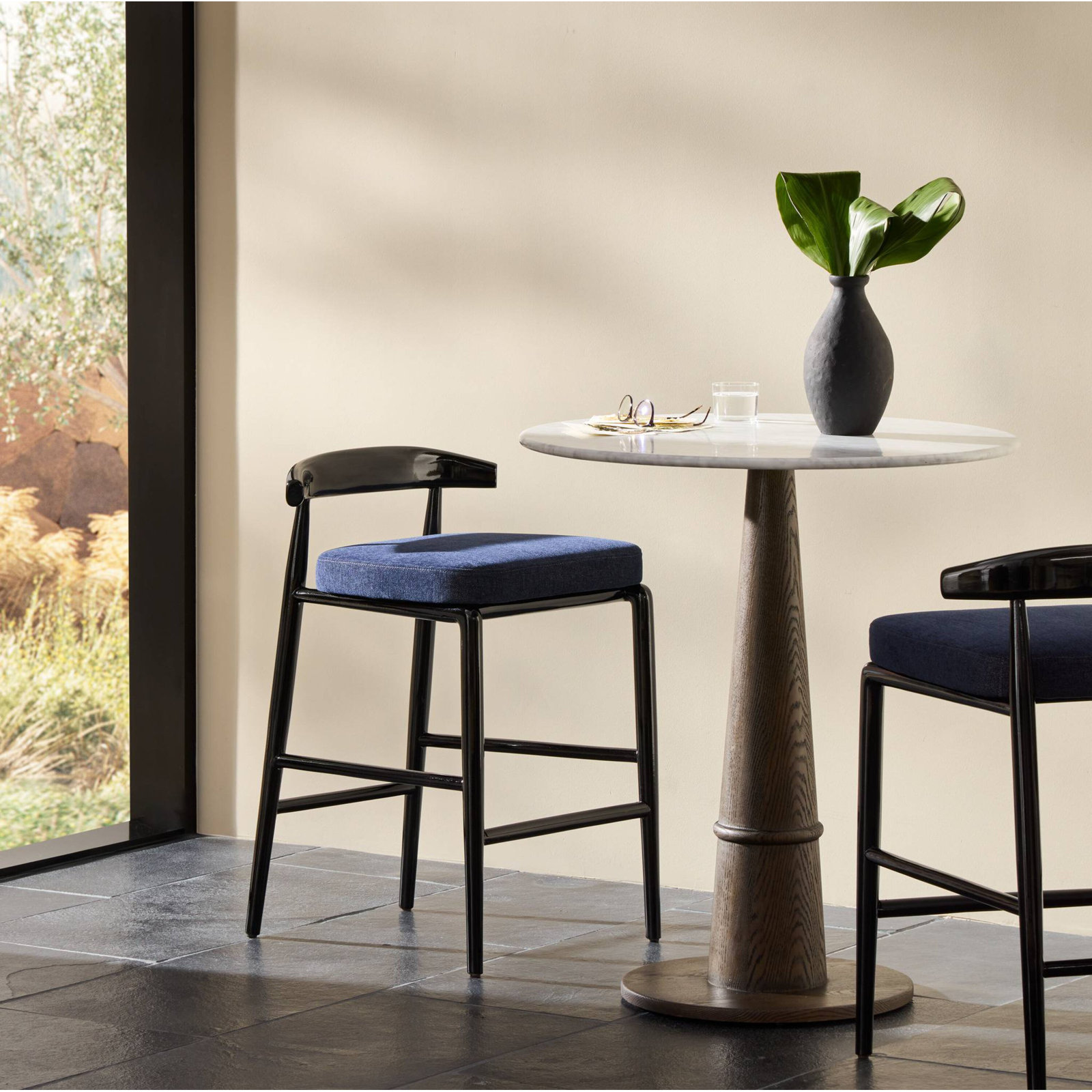 Shaza Stool-Sutton Navy-Counter