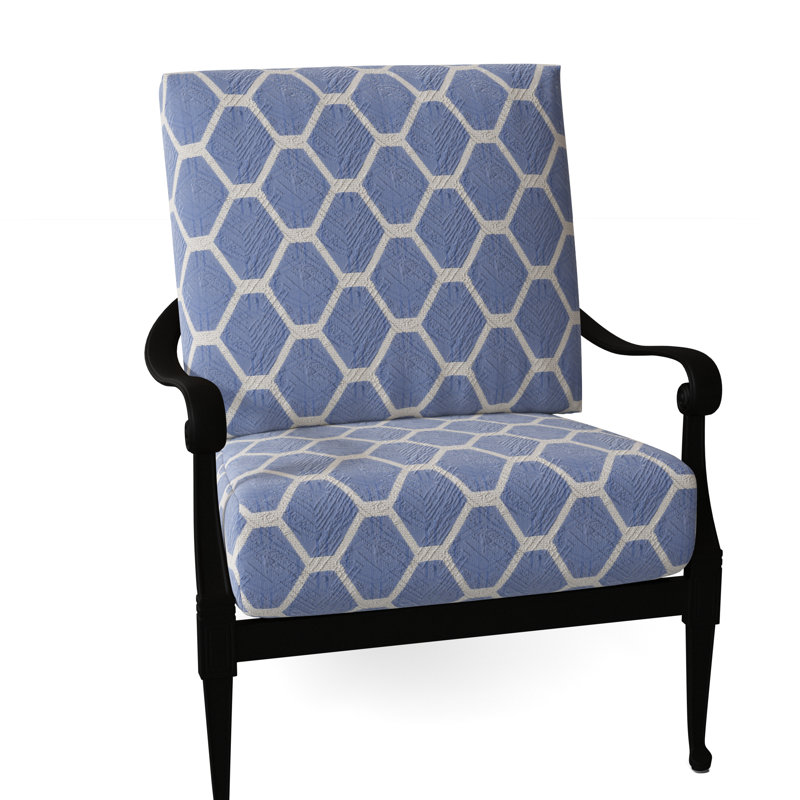 Wiltshire Outdoor Lounge Chair, Textured Black, Brisa Lasso Distressed