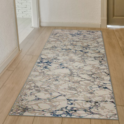 Fynton 1240 Blue Abstract Modern Area Rug