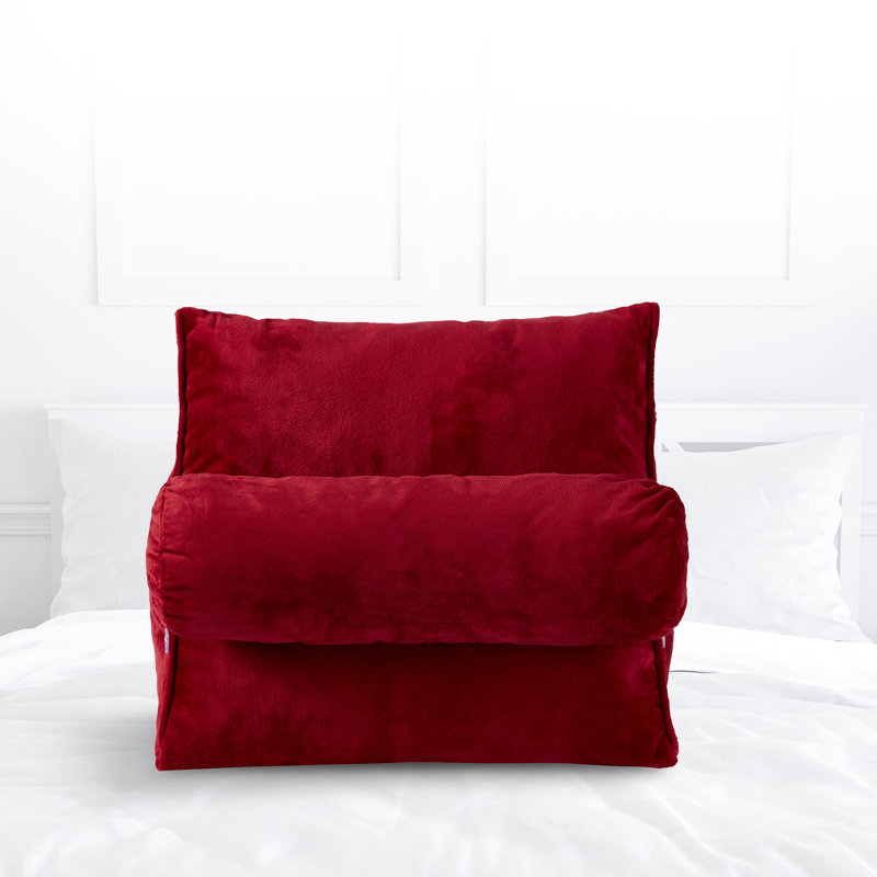 Velour Throw Pillow, Maroon