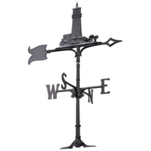 Rooftop 30" Lighthouse Weathervane, Black