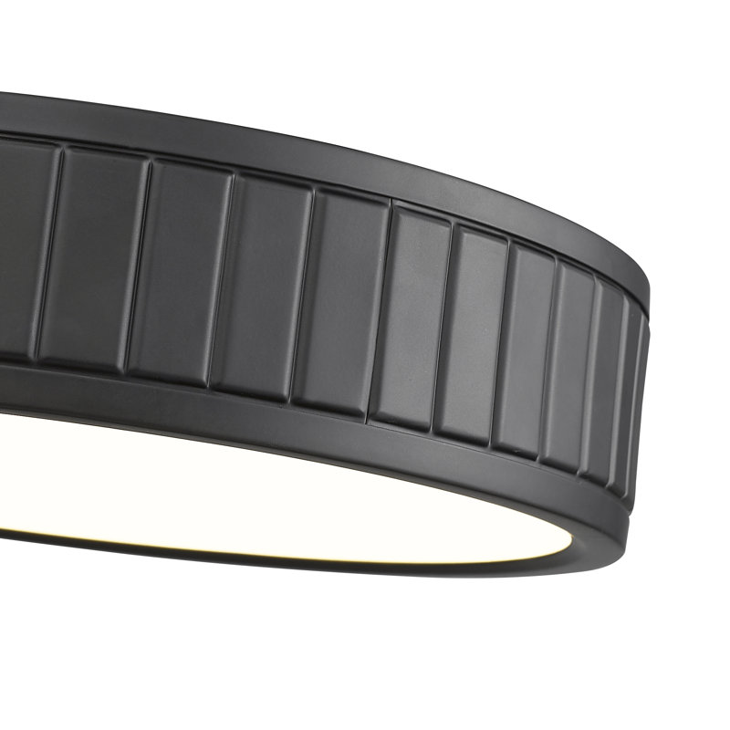 Brustrom Acrylic LED Flush Mount, Matte Black