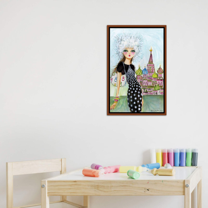 Art de Moscou, H 26 po x l 18 po x P 1,5 po, Toile avec cadre en bois classique