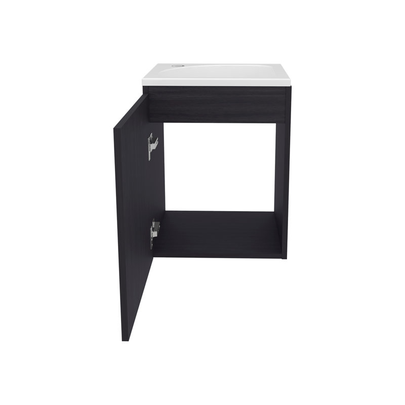 Meuble-lavabo 1 porte, Noir