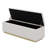 Queen Size Corduroy Upholstered Bed Frame With Storage Ottoman, And Vertical Stripe Wingback Headboard And High Footboard-105501091