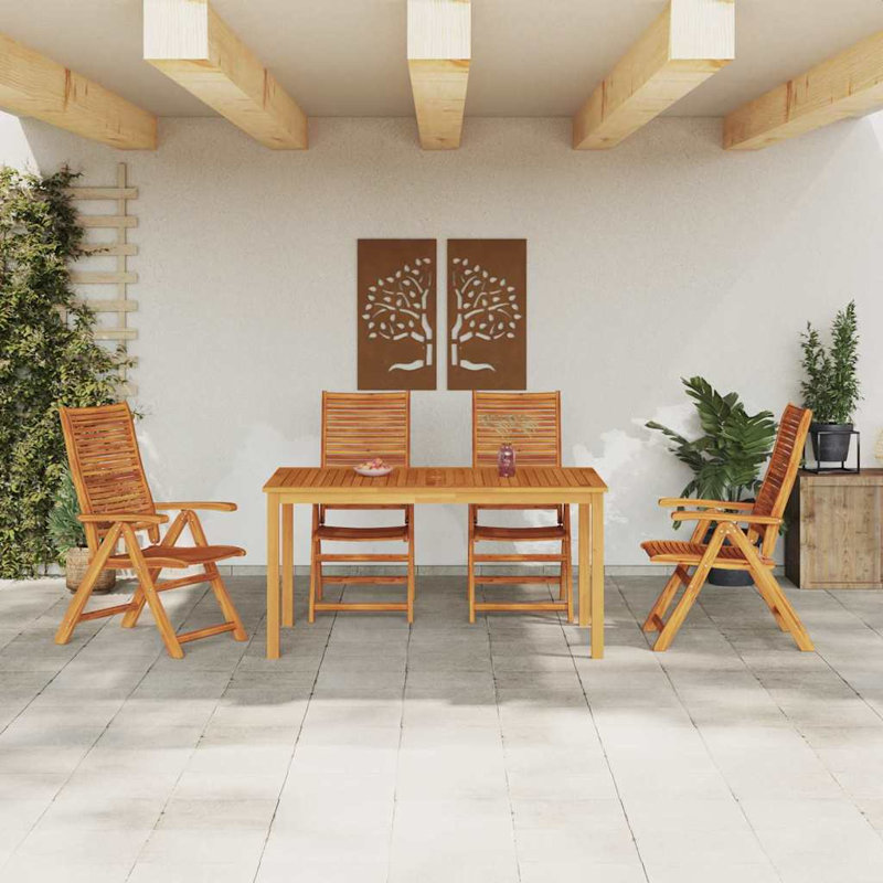 Patio Dining Set with, 75cm H x 150cm W x 90cm D, 4