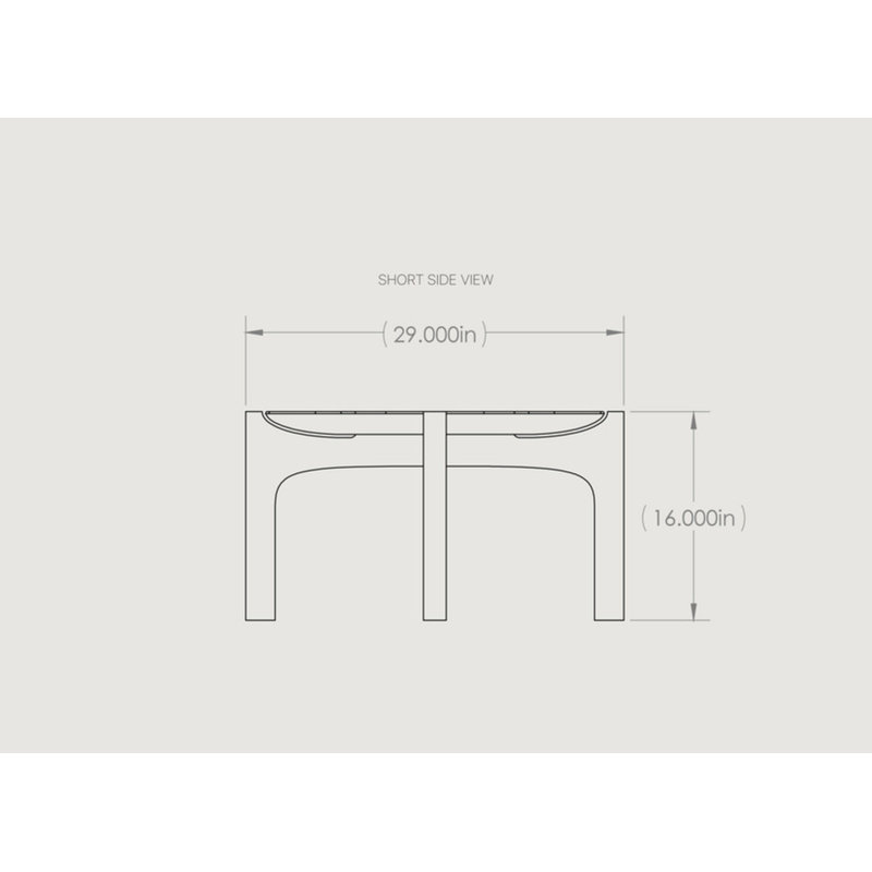 Aux Arc 49" Coffee Table, Walnut