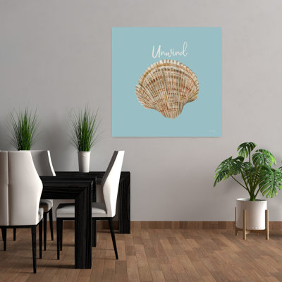 «Unwind Seashell», art abstrait de paysage côtier