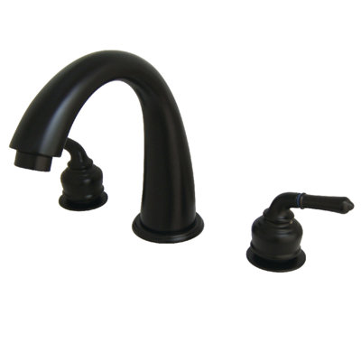 Kingston Brass Milano Two-Handle 3-Hole Deck Mount Roman Tub Faucet