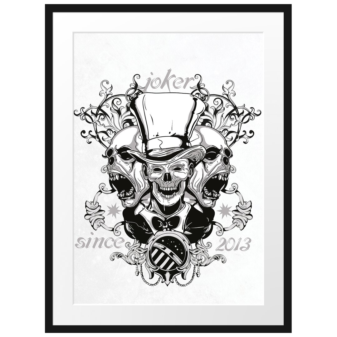 Gerahmtes Poster Joker White