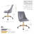 Torrance Velvet Upholstered Office Chair with Gold Accent Base-505149481