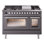 ILVE Professional Plus II 48 cuisinière à double combustible, 8 brûleurs scellés, plaque chauffante (graphite mat)
