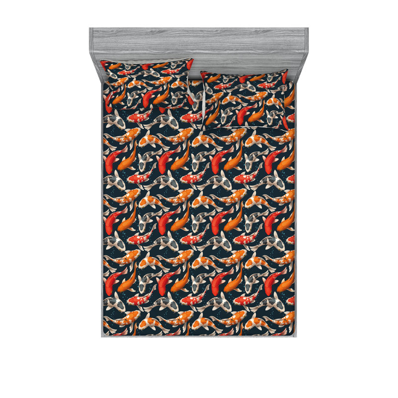 Drap-housse et taie décorative Ambesonne, Ensemble de draps très grand californien avec 2 t