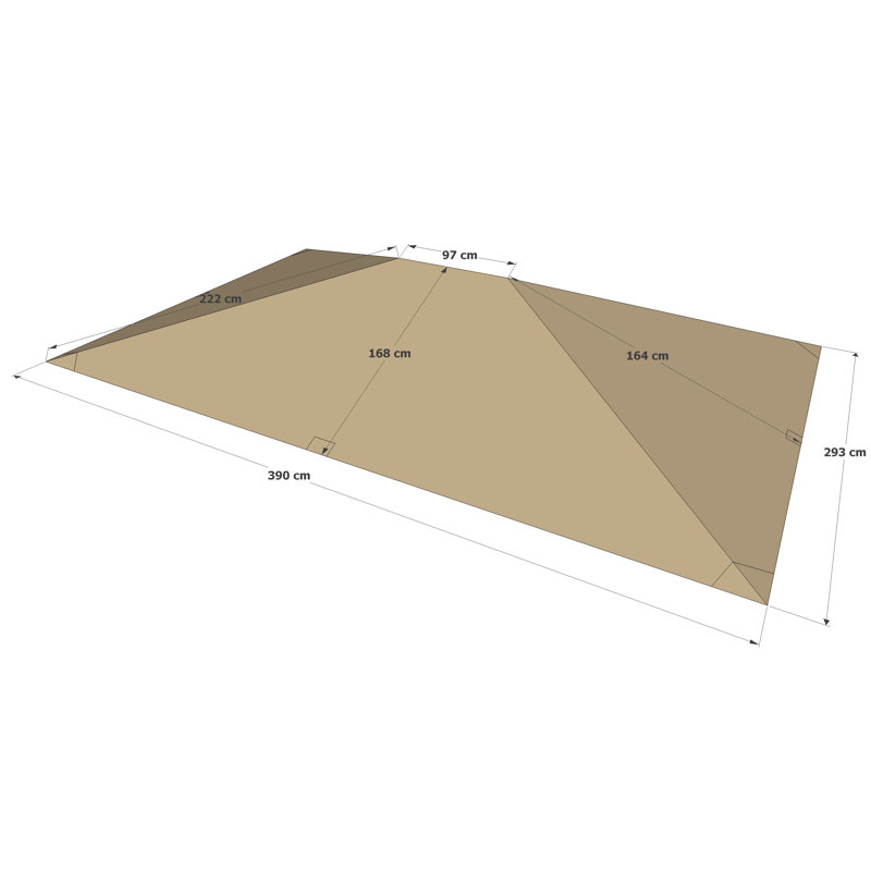 Hall Dakota Fields Plastic Replacement Canopy for Gazebo, Beige