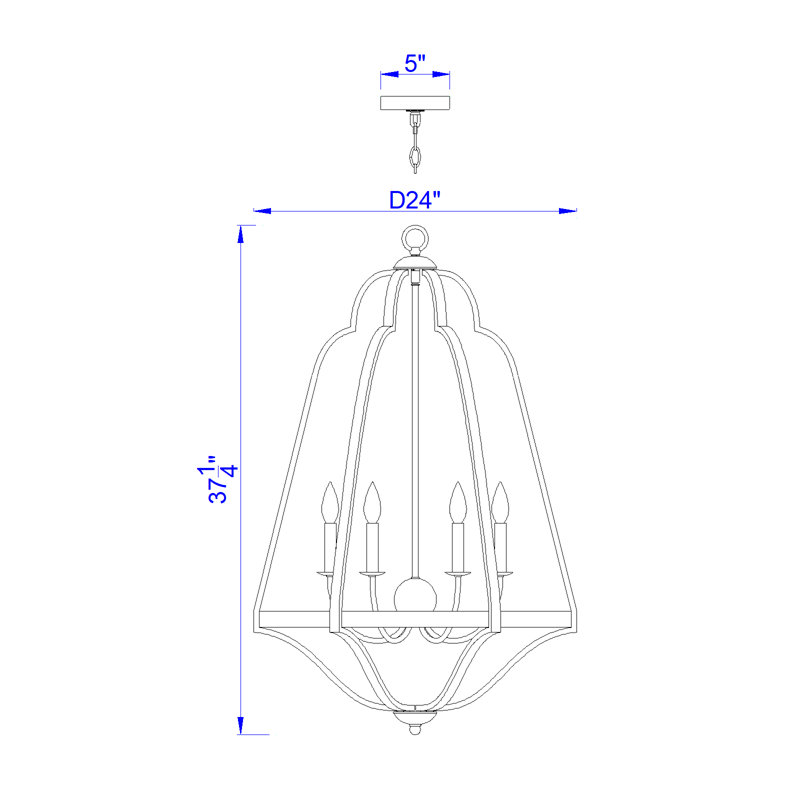 Lustre fantaisie à 6 ampoules Lema