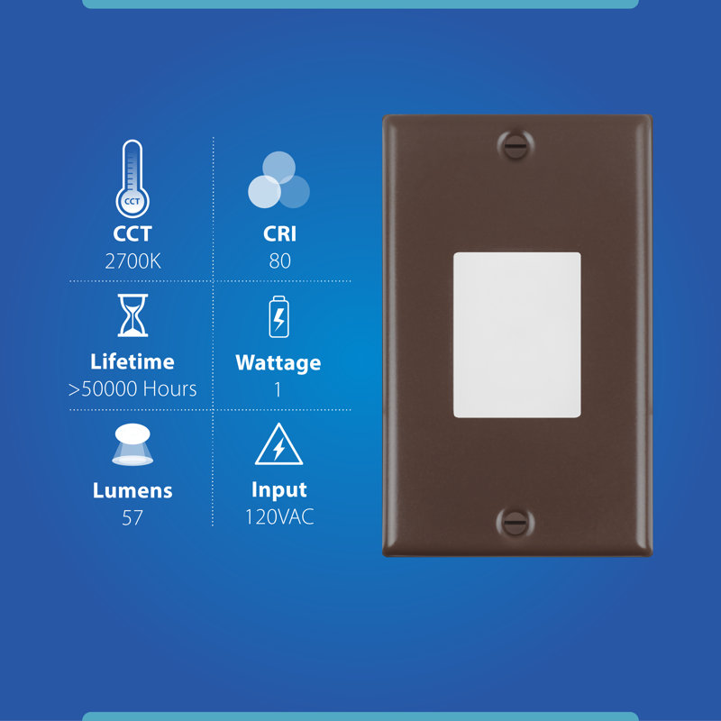 Integrated LED Step Light, Oil-Rubbed Bronze