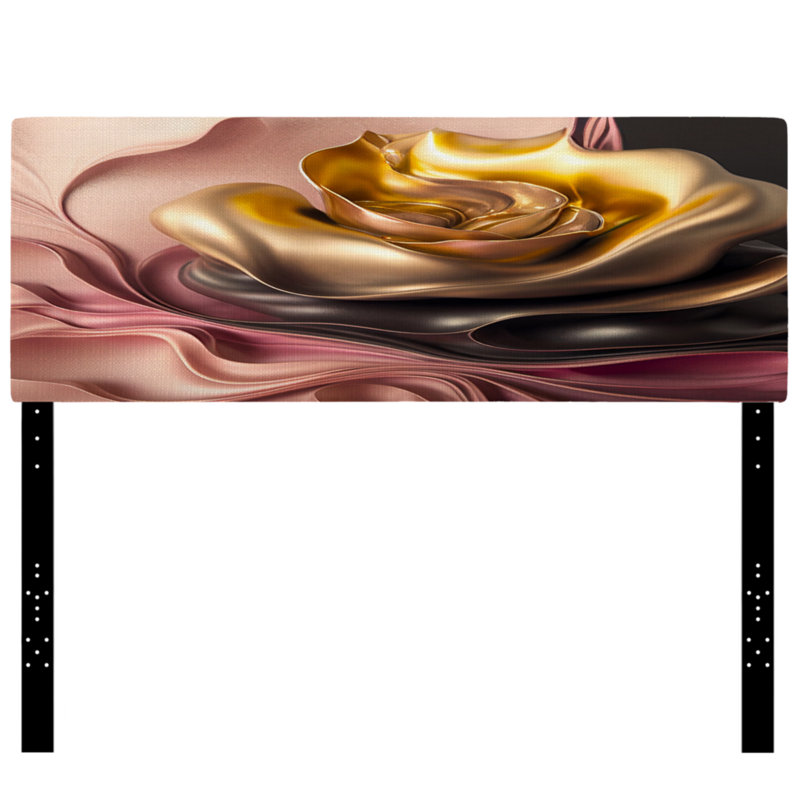 Katlyne - Tête de lit tapissier à motif floral, Très grand