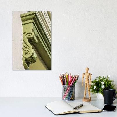 Architectural Detail On The Clarendon Building Old Sacramento Historic Center Sacramento CA by Michael DeFreitas - Wrapped Canvas Print