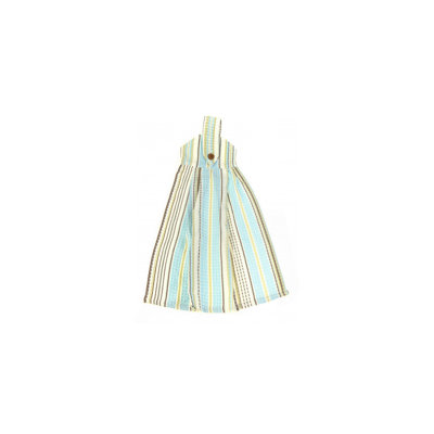 Catumba Cotton Stripe Waffle Tie Button Towel Kitchen Towel