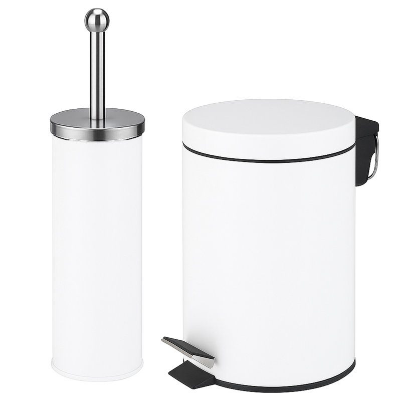 Mccabe Metal Step On Kitchen Trash Can - 3L, White