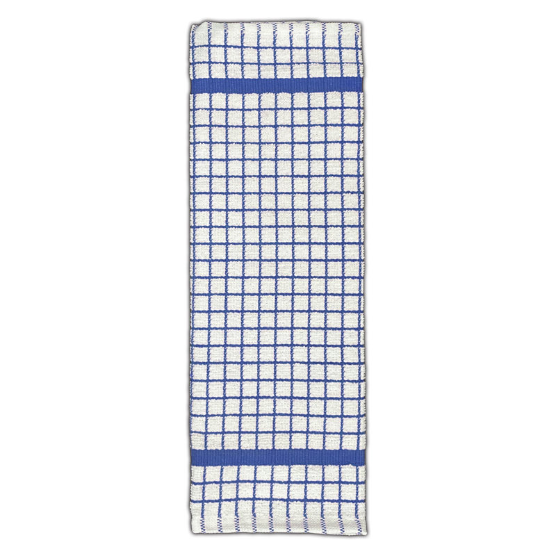 Cotton Checkered Dish Cloth Kitchen Towel, Blue