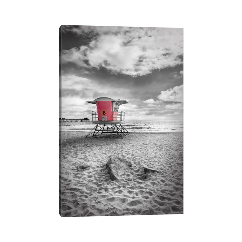 San Diego Imperial Beach | Colorkey by Melanie Viola - Wrapped Canvas Print, 20.32 cm H x 30.48 cm W