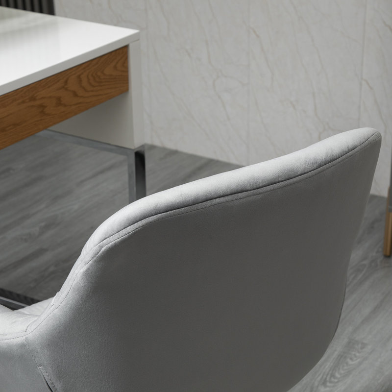 Sagefield Velvet Office Chair, Grey