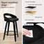 Swivel Upholstered Counter Stool with Metal Frame