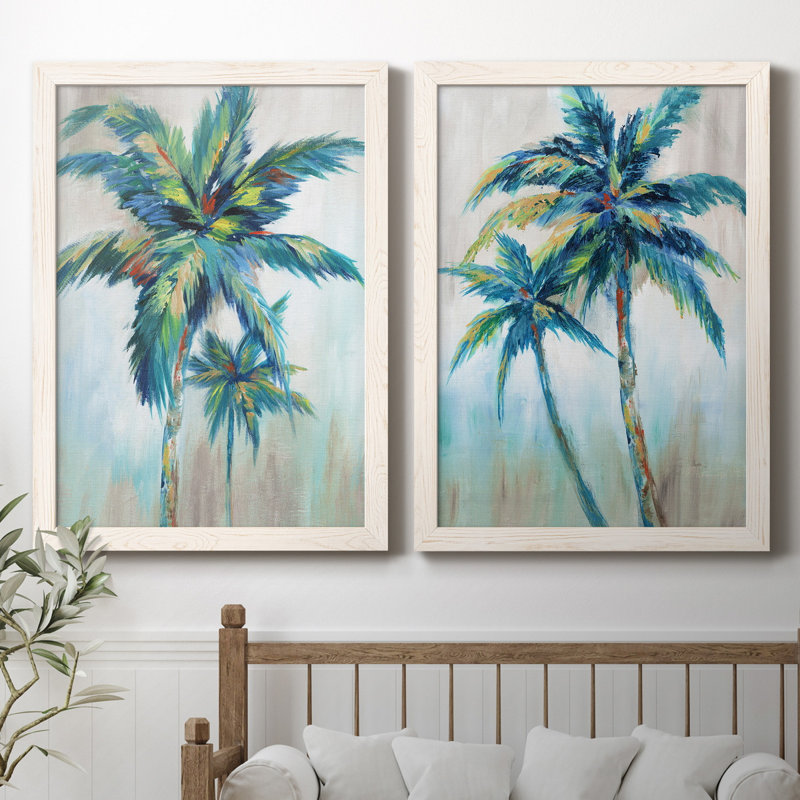 «Bright Breeze I», ensemble de reproductions d'aquarelles conçues par J Paul, Toile encadrée, H 44 po x l 31 po, Blanc