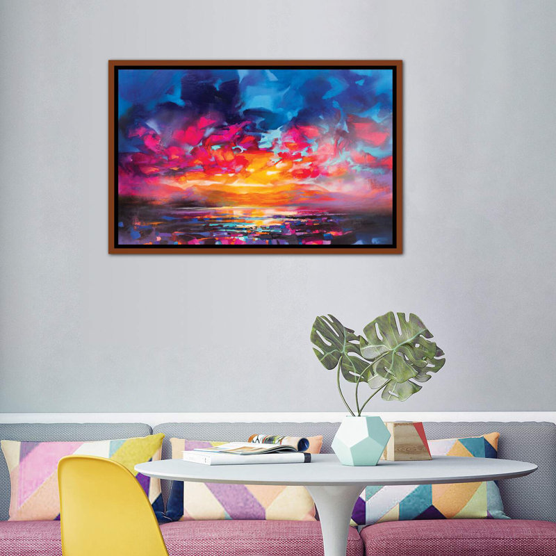 «Liquid Light V» par Scott Naismith - reproduction d'art, Toile avec cadre en bois classique, H 18 po x l 26 po x P 1,5 po