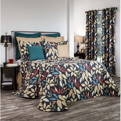 Leaves Cotton Retro Bedspread