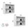 Donyo Small 2 Shelf Bookcase - Set of 2, Storage Bookshelves for Home Office and Living Room
