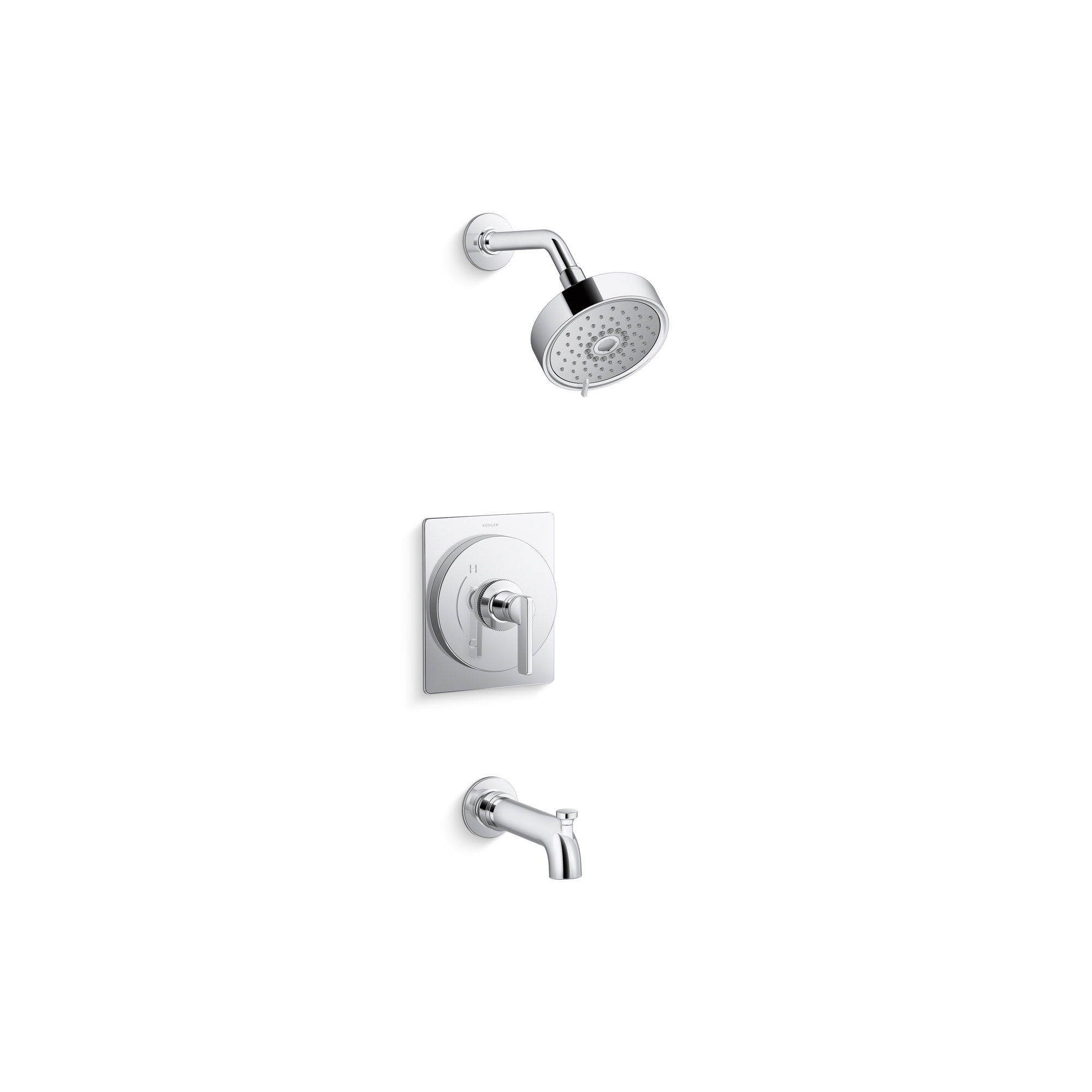 Castia by Studio McGee Rite-Temp Bath and Shower Trim Kit 2.5 GPM, Polished Chrome