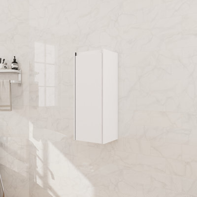12" Floating Bathroom Side Cabinet With Soft Close Door