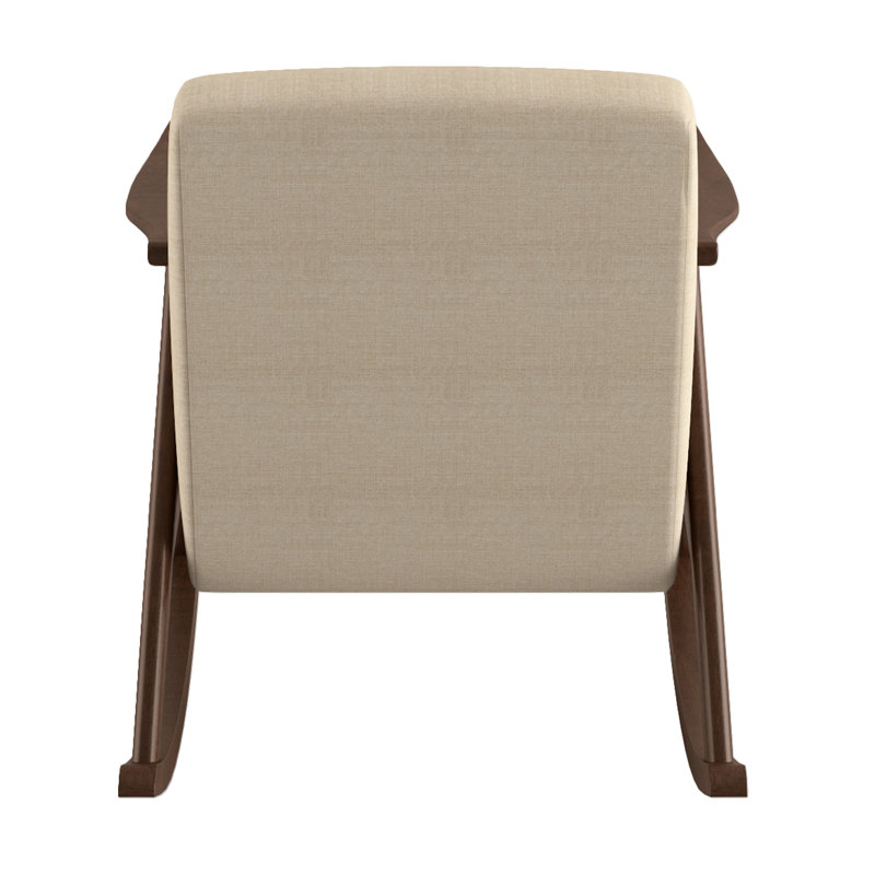 Chaise berçante Currelly, 100% polyester brun clair