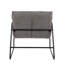 Chaise de bureau industrielle avec accoudoirs et structure en acier